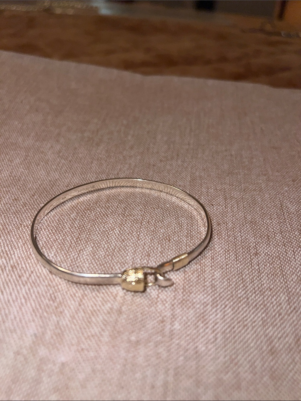 Nantucket Basket Bracelet/ sterling and gold - Picture 3 of 7